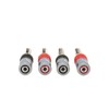 4 Pcs Banana Plug Connector Pure Copper 4mm Rhodium Plating