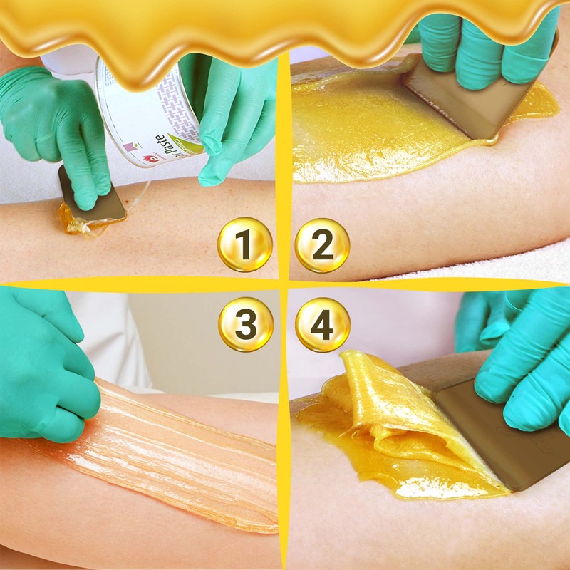 2x Spatel für Sugaring mit Zuckerpaste, Kosmetex Sugarpaste Spachtel für