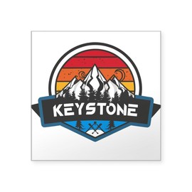 CafePress Keystone Resort Keystone Colorado Sticker Square Bumper Sticker Car Decal
