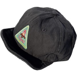 Dust Stroke Cap, Short Brim, Bend, Bend, Flat, Freely Brim, Wire, Work Cap, Camping, Outdoors, Lightweight, Hat, Men's, Women's, Men and Women, black bonfire