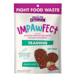 Health Extension Impawfect Dog Training Treats, 4oz (113g), Cran-Apple – Made with Rescued Ingredients, Sustainable & Perfect for Training