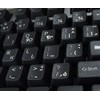 French QWERTY Canadian Keyboard Labels with White Lettering ON Transparent