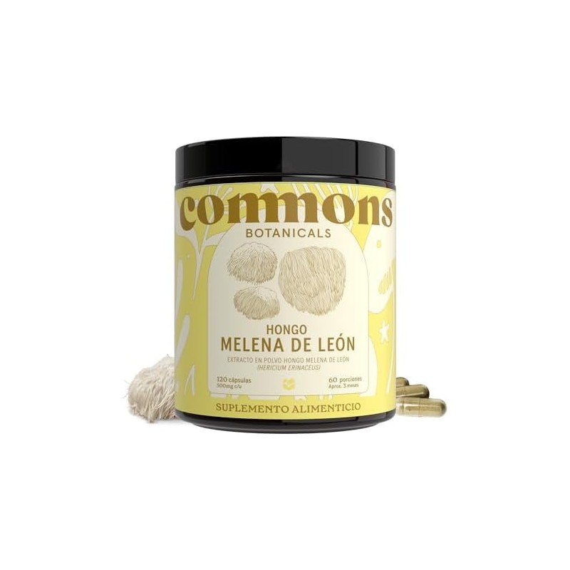 COMMONS Hongo Melena de León Lions Mane Suplemento Natural
