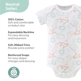 The Peanutshell Baby Bodysuits for Boys or Girls, Gender Neutral Baby Clothes, Newborn to 24m Baby Outfits, Unisex Baby Gifts (Multicolor, Newborn)