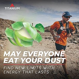 Titanium Gomitas Energéticas Masticables Alternativa Geles Energeticos Corredores Ciclistas Pre Entreno Cafeína Vegano Glucosa Sodio Caja Packs 35g