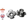 SS8® 50 x M5 (5mm) T Nuts Four Pronged Tee