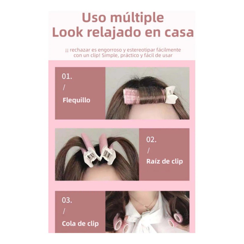 6pzs Curly Ondas En Cabello Rizos Sin Calor Tubo2 Scrunchie
