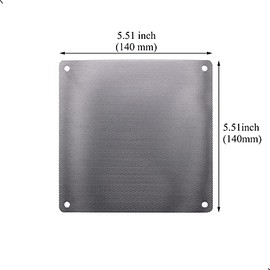Filtro contra polvo para Ventilador de enfriamiento de PC, 12 piezas, 140 mm de PVC color negro, a prueba de polvo, cubierta de malla para case de computadora