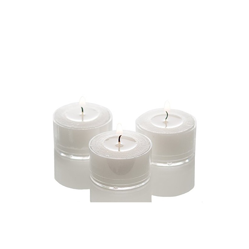 Richland Clear Extended Burn Tealight Candles - White Unscented Set