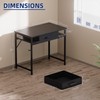 Pamray 32 Inch Small Computer Desk with Drawers for Bedroom