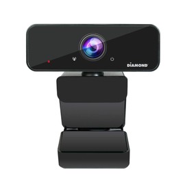 Diamond USB 2K Auto Focus Webcam. Works with Skype, Facebook, Zoom, YouTube. Great for Online Distance Learning Classes,Live broadcasts. 4 Mega Pixel, 2560x1440 Microphone and Privacy Cover.