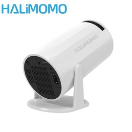 HALIMOMO Portable Projector Home Theater Outdoor Entertainment Android 11 260 ANSI Lumens Allwinner H713 Chip Resolution Smart System Wireless Casting Portable Design - Color: white