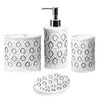 Zahari Home 4pc Monaco Stylish Bathroom Accessories Set Soap and