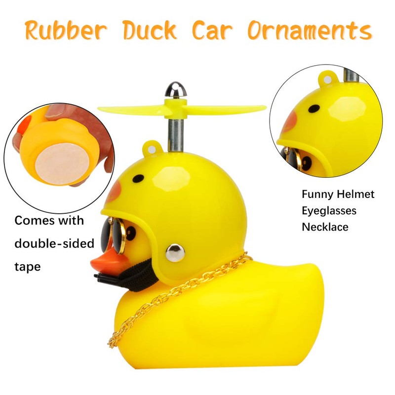 wonuu Rubber Duck Car Decorations Cute Yellow Duck Car Dashboard