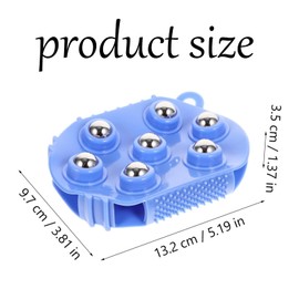 Fokmuaex Women's Lymphatic Drainage Gloves 1 piece Handheld massage ball and beauty Roller - Body Care Muscle Relief Tool (blue)