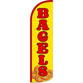 Bagels Swooper Windless Flag (full sleeve) 3ft X 11.5ft Flag by EZ Flags