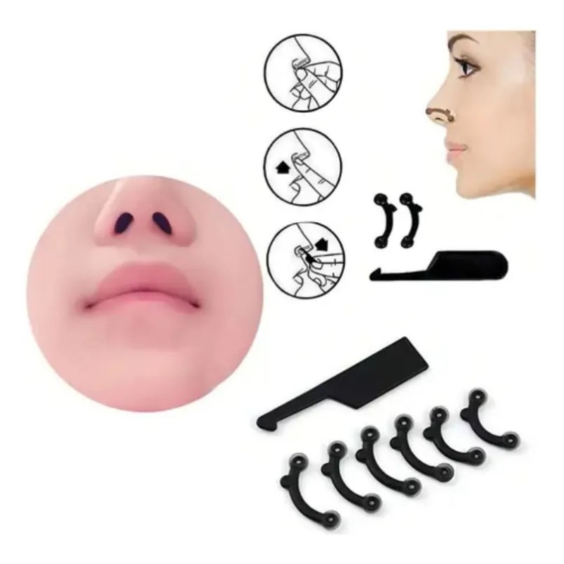 Respingador Nasal Corrector Nariz Pares Negro