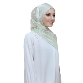 Lina & Lily Sheen Shimmer Women's Crepe Scarf Shawl Wrap Head Hijab Lightweight (Mint Green)