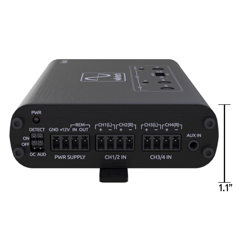 Wavtech link4-4-Channel Line Output Converter with AUX Input, Signal Summing