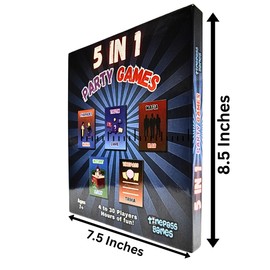 5-in-1 Party Games: Mafia War, 180 Crazy Charades, 150 Trivia Questions, Hilarious Story-Building, and Unheard Truth or Dare Challenges, up to 30 Players