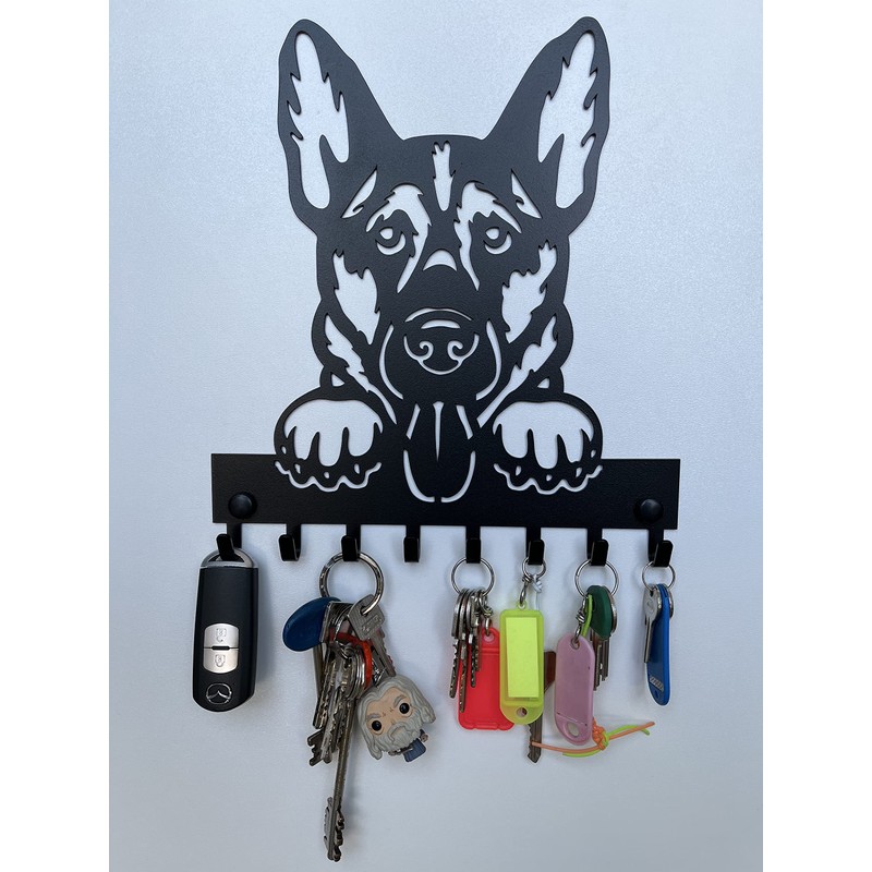 Wall Key Ring with 8 Hooks Modern Wall Mount for