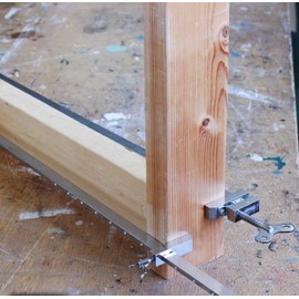 KAKURI Bar Clamps for Woodworking 11-3/4" HATAGANE Japanese Wood Clamps, Metal Parallel Clamps Tool Set 2 Pcs, Steel Silver, Made in JAPAN