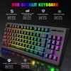 2.4G Wireless Keyboard 87 Keys RGB Backlight 1800mAh Battery Office