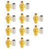 POBADY 10pcs SMA Connector SMA Female Bulkhead Crimp Connector for