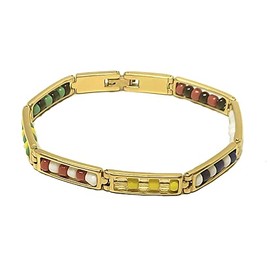 Bangle of las 7 potencias in Stainless Steel with Real 14 K Gold plating - TOOL29 (8.5)