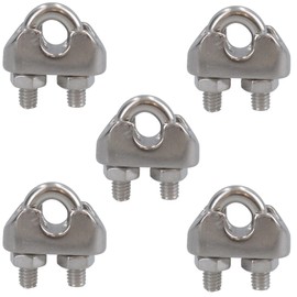 AB Tools 3mm Wire Rope/Cable Grip/Clamp Stainless Steel 316 Marine Grade 5 Pack