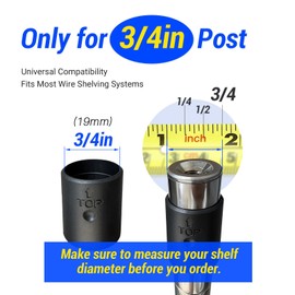 24 Pcs Wire Shelf Clips for 3/4 Inch Post,Universal Wire Shelving Accessories,Secure Locking 19mm Metal Shelf Clips Replacement (3/4 Inch, Pack, 24.0)