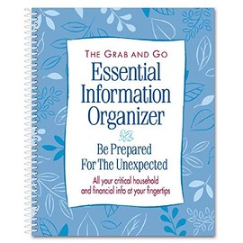 The Essential Information Organizer - All Of Your Critical Household and Financial Information In One Place - Spiral Bound 10x8