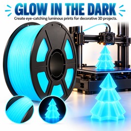 Glow in the Dark PLA Filament for FDM 3D Printing – 1.75mm Luminous Blue, 200g Spool for Decorative Prints & Gifts