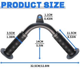 Berufexp Tricep Pull Down Attachment with Skin-Friendly Rubber, V Bar Attachment Tricep Bar for Home Gym, LAT Pulldown Attachments Cable Attachments for Gym, Cable Machine Attachment