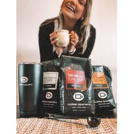 Michigan Cherry Coffee by Coffee Beanery | 12oz Flavored Coffee Ground Medium Roast Coffee | 100% Specialty Arabica Coffee Ground | Gourmet Coffee | Flavored Coarse Ground Coffee Medium Roast