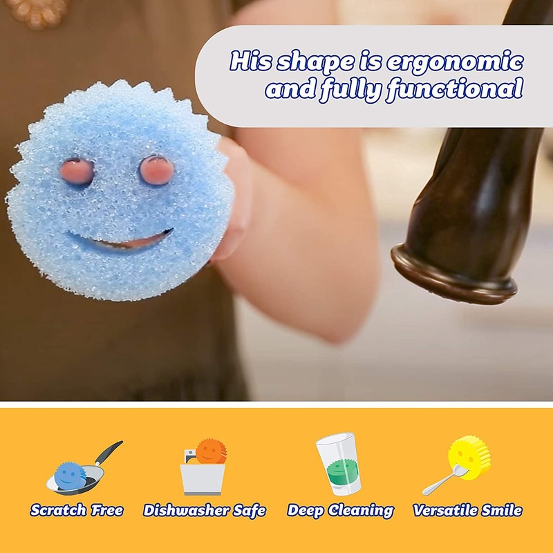 Scrub Daddy Sponge Set - Colors - Scratch-Free Scrubbers for