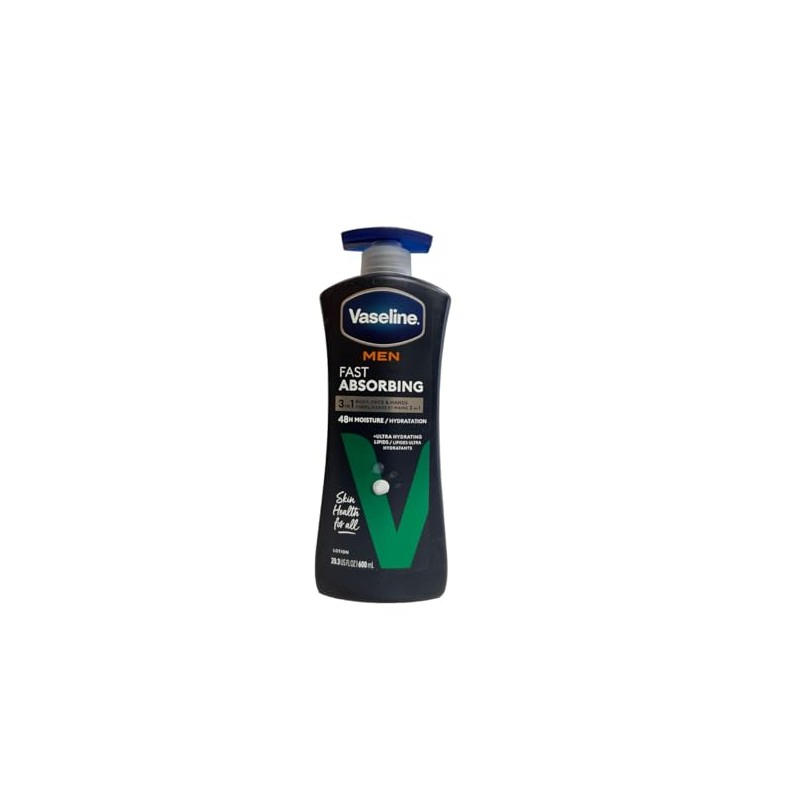 Vaseline Loción corporal y facial para hombre, de rápida absorción