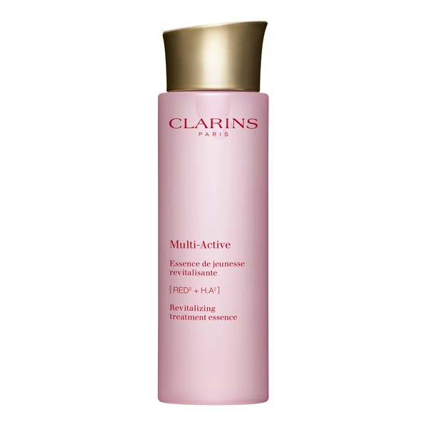Clarins Multi-Active Treatment Essence | Multi-Tasking and Anti-Aging | Visibly Smoothes, Hydrates, Tones and Boosts Radiance | Preps Skin For Treatments To Follow | Rich In Vitamin C | 6.7 Fl Oz