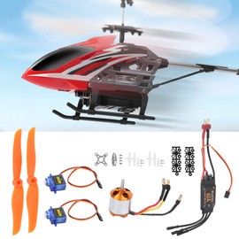 RC Helicopter Kit, 40A ESC 2300KV Brushless Motor 9G Micro Servo and Propeller for RC Aircraft Plane Helicopter (2300KV Motor + 40A ESC + 9G Servo + Propeller)
