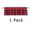 Buffalo Check Plaid Valances Gingham 1 Pack Tiers Rod Pocket