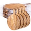 Patelai 12 Piece Round Wood Cutting Board Pizza Peel with