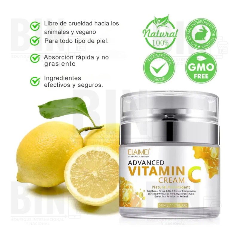 Crema Vitamina C Hidratante Anti-envejecimiento Con Retinol