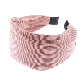 Womens Girls Very Wide 6.5cm Winter Evening Corduroy Velvet Soft Fabric Headband Alice Band Hair Band Accessories Wedding Bridal Party Christmas Birthday (Pink)