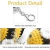 LightBeacon Key Chain Bee Key Ring Cute Crochet Bee Plush