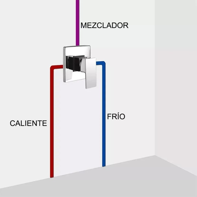 Regadera Latón Cromado Mezcladora De Baño/llave Monomando P Plateado