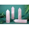 XIANNVXI 4 Inch Large Rose Quartz Crystals Tower Gemstone Bar