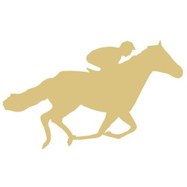Jockey Horse Cutout Unfinished Wood Door Hanger Horse Racing Derby Horse Arena MDF Shaped Canvas Style 1 (6")
