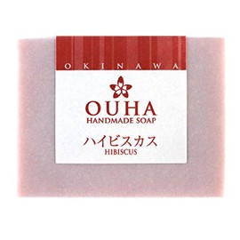 Okinawa Handmade Facial Cleansing Soap, OUHA Soap, Hibiscus, 3.5 oz (100 g) x 6 Pieces, Moisturizing, Vitamin C