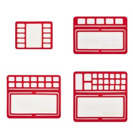 Vaveren Bead Mats with Grids Soft Surface Felt Bead Design Boards Felt Beading Mats for Bead Projects Beading Supplies Jewelry Making, Red