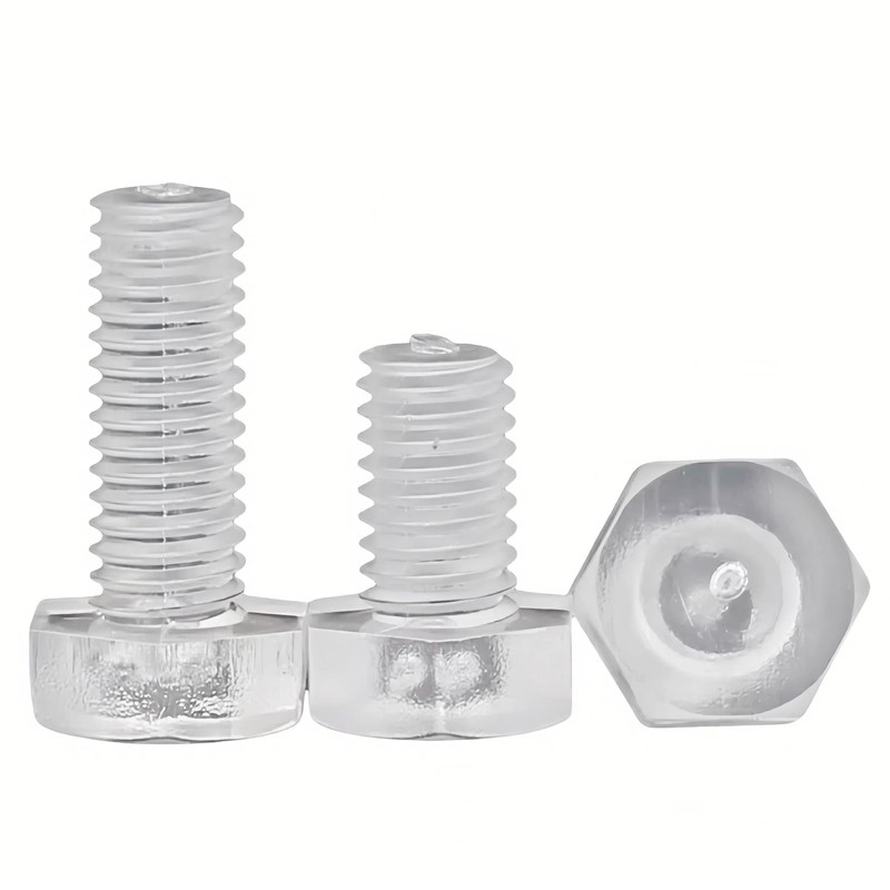 PC(Polycarbonate) Plastic Transparent Metric Hex Head Screws with Nuts and